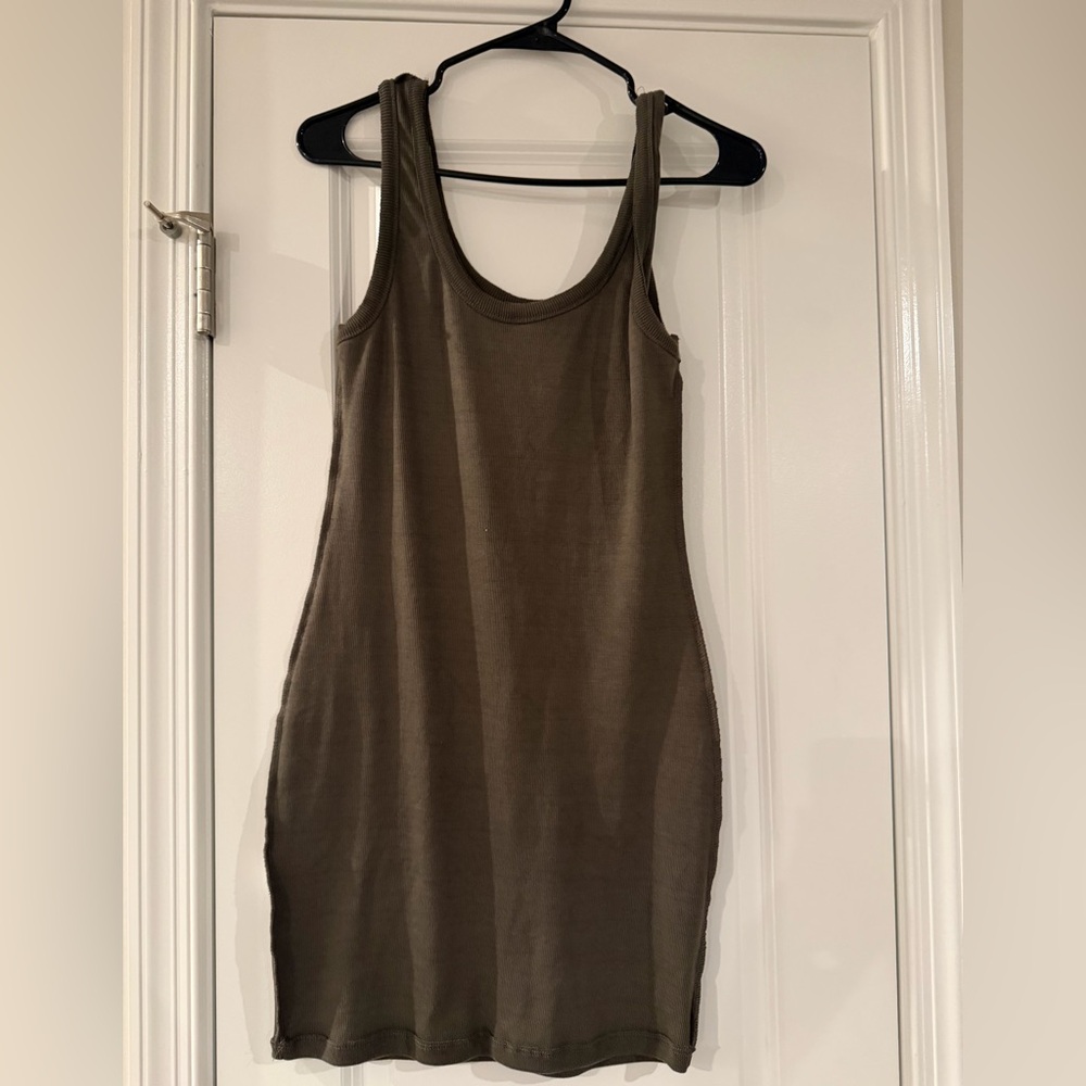 Fashion Nova army green tank dress sz L